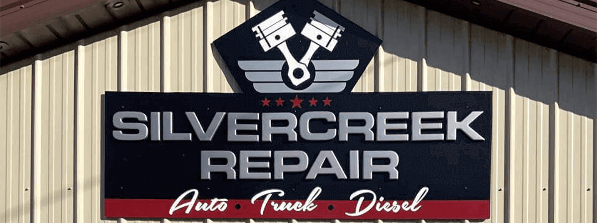 Logo on our shop | Silvercreek Repair